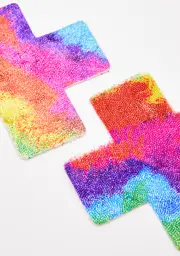 [Neva Nude] Velvet Tie Dye Cross Pasties