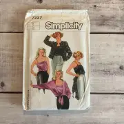 Simplicity 7227 Sewing Pattern Camisole Top Jacket Eveningwear Miss Sz 6 UNCUT