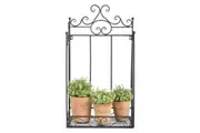 Esschert Design Etagere Frame Wall Mount Folding Rack Garden Storage Black