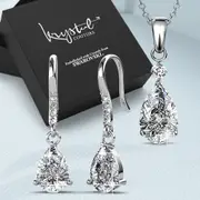 Boxed Anastacia Necklace And Earrings Set Embellished with SWAROVSKI® Crystals