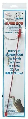 GO CAT SUPER ROD 36 INCH BRAIDED SAFTEY WIRE INTERACTIVE TOYS ASSORTED COLORS