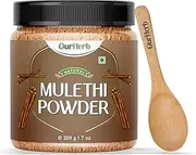 OurHerb® Organic Mulethi Powder| Liquorice | Yashimadhu | Glycyrrhiza glabra | For Skin, Hair with Natural Pigmentation Face Pack | with Wooden Spoon - 200g | 7 Oz