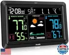 Weather Station Atomic Clock Indoor Outdoor Thermometer Wireless, Barometer H