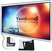 Portable Projector Screen 100 inch with Combined Pole Frame Black Backing Silver Foldable Projection Screen