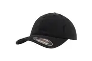 Flexfit Garment Washed Cotton Dad Baseball Cap (Pack of 2) (Black) (S/M)