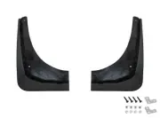 2020-2024 Corvette C8 Painted Rear Splash Guards Mud Flaps Gloss Black GBA