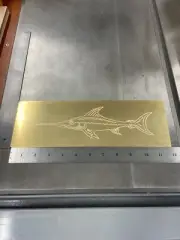SWORDFISH 4” X 12” MASTER TEMPLATE BRASS Wall Hanging.