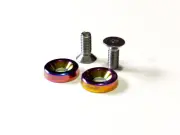 4PC VMS RACING LICENSE PLATE BOLT & WASHER KIT - NEO CHROME (for: Honda Civic)