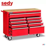 46inch 9 Drawers Tool Box Chest Cabinet Trolley Garage Storage 1000lbs Casters
