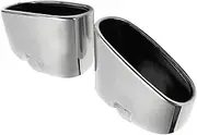 Car Silencers 2pcs Stainless Steel Chrome Exhaust Dual Tail Pipe Muffler Tip Fit For BMW X5 E70 2000-2016 Exhaust Muffler