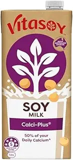 Vitasoy UHT Calci-Plus Soy Milk, 1 Litre (Pack of 12)