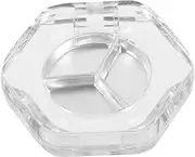Ipetboom 8pcs Hexagon Empty Makeup Container Small Eyeshadow Pans for Travel Durable Cosmetic Pans with Inserts for Blusher and Highlighter Organization