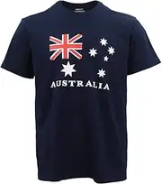 [Zmart Australia] Unisex Kids Adults Mens Australian Day Aussie Flag Navy Souvenir Tee Top T Shirt