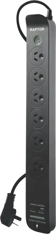 Jackson 6X - 6 Outlet Slimline 45W PD Powerboard