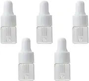 5PCS 2ml Mini Dropper Vials Oil Droppers Eye Drop Container Glass Tincture Jars Perfume Droppers Mini Dropper Bottles for Travel