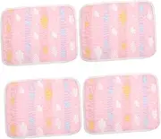 SEWACC 4pcs Gauze Pad Foldable Mat Bed Pads Washable Bed Protection Pad Gauze Material Washable Bed Pads Waterproof Bed Mat Playpen Crate Pads Elderly Mattress Pad Bed Underpads