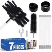 Bluesea 7 Pieces 12 Feet Dryer Vent Cleaner Kit, Reinforced Nylon Dryer Vent ...