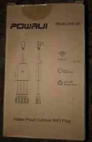 POWRUI AW-39 Outdoor Smart Plug 4-Outlet Extender Surge Remote Control Timer