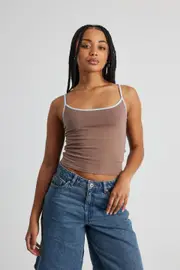 [Factorie] Factorie - Classic Cami - Light choc/cloud blue XS LIGHT CHOC/CLOUD BLUE