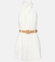 [Zimmermann] Zimmermann Acacia halterneck linen romper AU 14 white