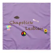 "Chapstick Lesbian" Bandana Hippie Dyke Natural Basic Grounded LGBTQ