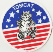 TOMCAT COLLECTORS VINTAGE ITEM sew on SCREEN PRINTED BADGE Size 9.5cm DIA