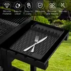2 Pcs Silicone Griddle Tools Mat Collapsible Silicone Spatula Mat Heat SeoNX