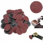 25/50X 2" 24-240# Sanding Disc Polishing Roll Lock Surface Pads Sandpaper