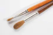 Set of 2 MORILLA Brushes Sable line Pure Red Sable Rounds & Flat Size 11