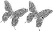 [SOLUSTRE] Car Vent Diffuser Clip Set Butterfly Rhinestone Air Freshener Vent Clip Car Decor Accessories