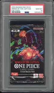 2024 One Piece Wings of the Captain "Unopened/Sealed Foil Pack" - PSA 10 - GEM