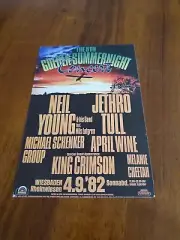 NEIL YOUNG JETHRO TULL 1982 CONCERT postcard repro