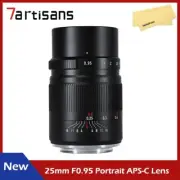 7artisans 25mm F0.95 Portrait Lens For Sony E Nikon Z Fuji X Canon EF-M RF M43 L