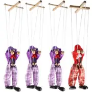 4 Packs Clown Toys Pull String Puppet Kid Toys for Parent Child5889