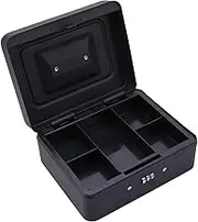 Metal Cash Box, Money Saving Boxes with Combination Lock Safe and Money Tray, Travel Safe Cash Drawer for Home, Office Security, Medicine, Travel Safe