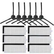 Replacement Filterside Brush Kit For A6 / A4 A4s Robot Vacuum Cleaner Black White Vacuum Cleaner Parts