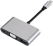 5 in 1 Type-C Adapter Converter Hub USB C to VGA HDMI USB MultiPort Adapter 4K HDMI 1080P VGA Adapter
