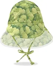 [Yoogain] Cartoon Barb Light Green Toddler Boy Girl Sun Hat Boy Beach Play Hats Girl UPF 50+ Large Brim Traveling Camping
