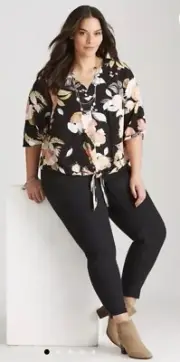 Ladies Plus size 26 AUTOGRAPH Black denim JEGGINGS Stretchy Jeans BNWT Leggings