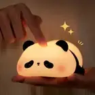 Kids Baby Table Lamp Panda Desk Night Light Silicone Sleeping Table Lamp