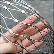 SXEVZOO 304 Stainless Steel Rope Net, Mesh Hole 8cm, Heavy Duty 2mm Steel Wire X-Type Safety Protection Fence, Multi-Purpose Flexible Decorative Mesh(1.2x5m)