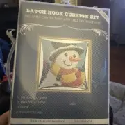 Latch Hook Kit Cushion Cover 43cm x 43cm (18”x18”) Code New Snowman