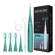 Electric Toothbrush Teeth Whiten Cleaning Tool Kit With 3 Brush Heads Remove Calculus Plaque Tartar Yellow Teeth Smoke Stains