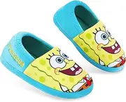 [SPONGEBOB SQUAREPANTS] Kids Slippers Boys and Girls Slip On Character Slippers Size 10-2 Non Slip Sole Gifts for Kids