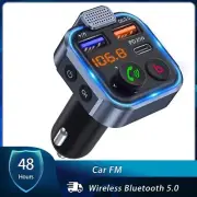 Handsfree Wireless Bluetooth Car Adapter 5.0 Transmitt fm MP3 For Car Audio