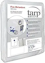 Kotap FR-1520 Fire-Retardant Tarp for Construction Job Sites Requiring Tarpaulin, 15 x 20-Foot, White