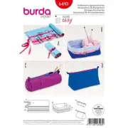 125 BURDA 6493: STORAGE ACCESSORIES ONE SIZE SEWING PATTERN