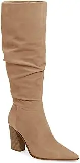 [PiePieBuy] Womens Faux Suede Knee High Boots Pointed Toe High Chunky Heel Side Zipper Party Dress Booties
