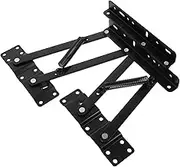 GAXIRE 2 Pcs Hydraulic Folding Lift Up Coffee Table Mechanism Heavy Duty Spring Hinge Frame for Seamless Height Compact Storage for Living Spaces