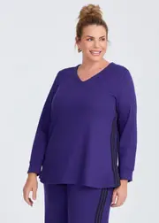 [TS] Taking Shape Natural On The Go Top Size 28 in Violet Blue, Viscose - Plus Size Women's Clothing Violet Blue